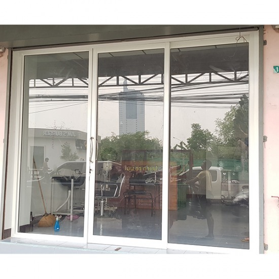 ติดตั้ง ประตูเลื่อนรางแขวน ปากเกร็ด - ช่างนัน อลูมิเนียม - ประตูเลื่อนรางแขวน 