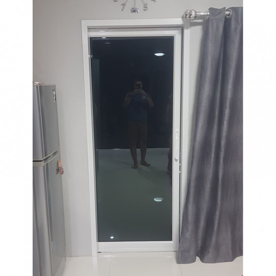 ติดตั้ง ประตูเลื่อนรางแขวน ปากเกร็ด - ช่างนัน อลูมิเนียม - ประตูเลื่อนรางแขวน 